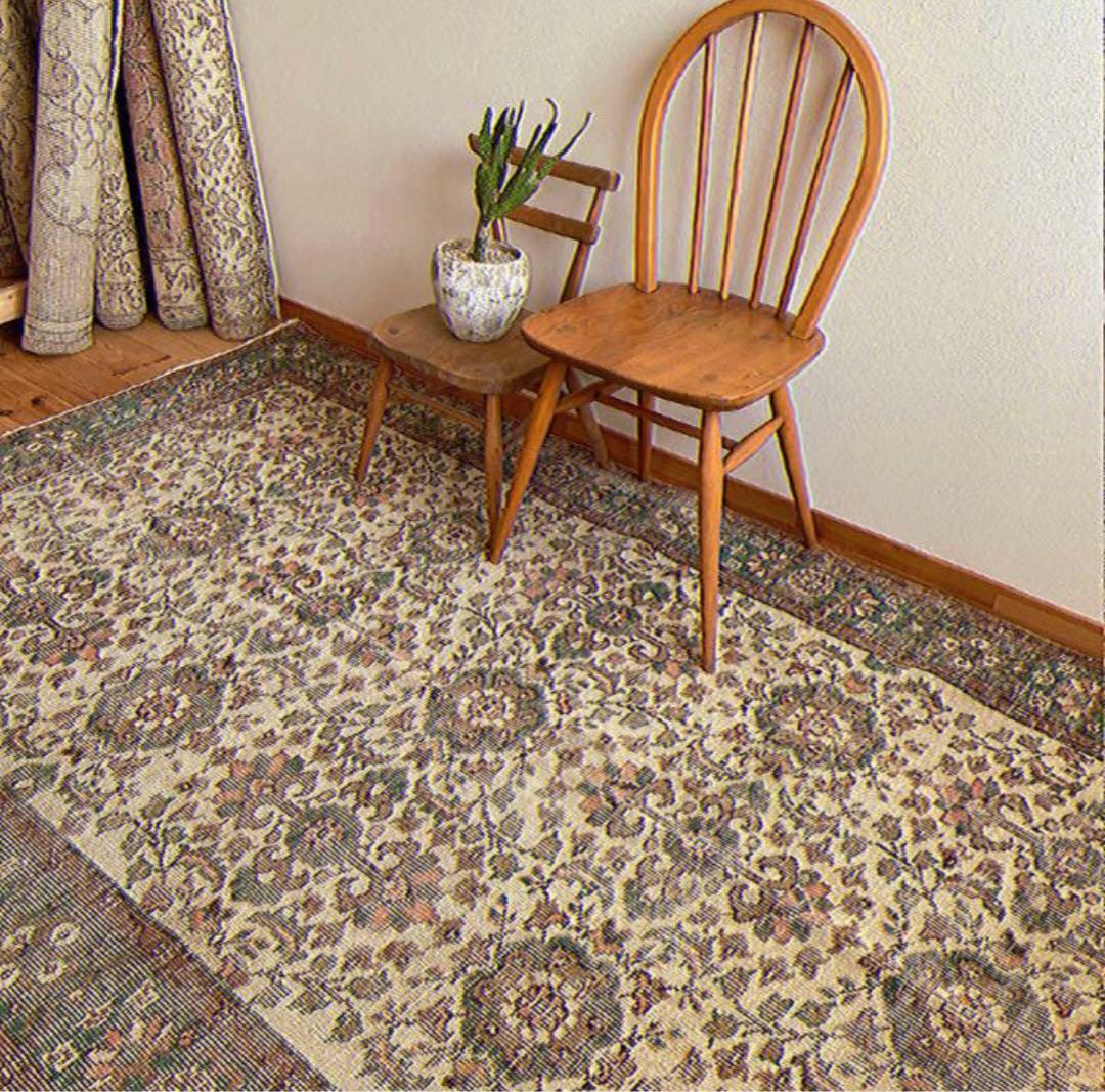 トルコ製ヴィンテージラグ♡アンティークペルシャ中東絨毯オリエンタルエスニック