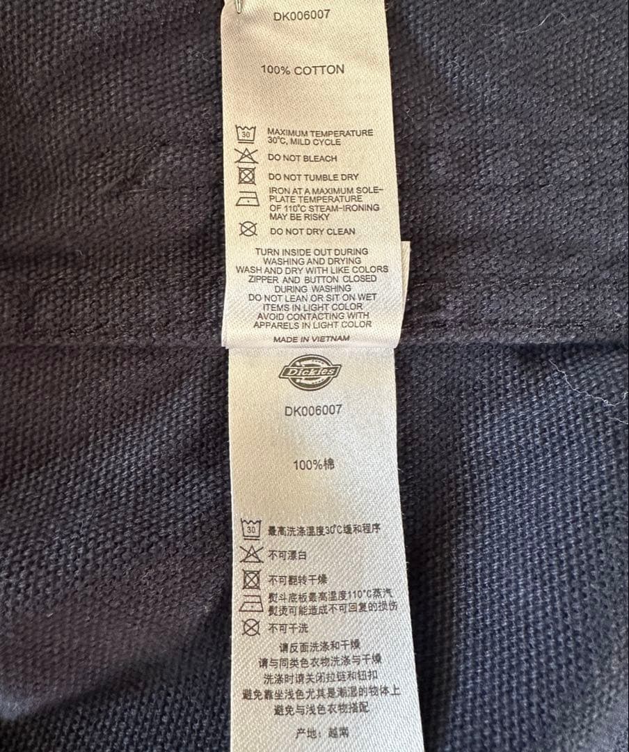 ディッキーズ ダックカバーオール ツイルカラー ミシガンチョアコート ネイビーM