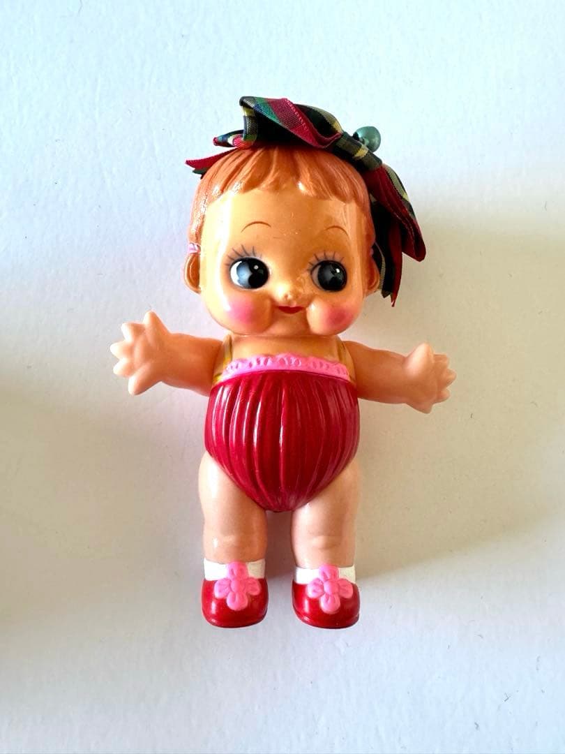 セキグチ 懐かしのセルロイド人形 復興版リボン少女 レトロ 1985年