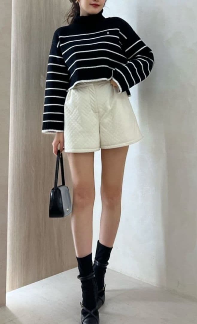 herlipto☆Quilted Flare Bell Shorts