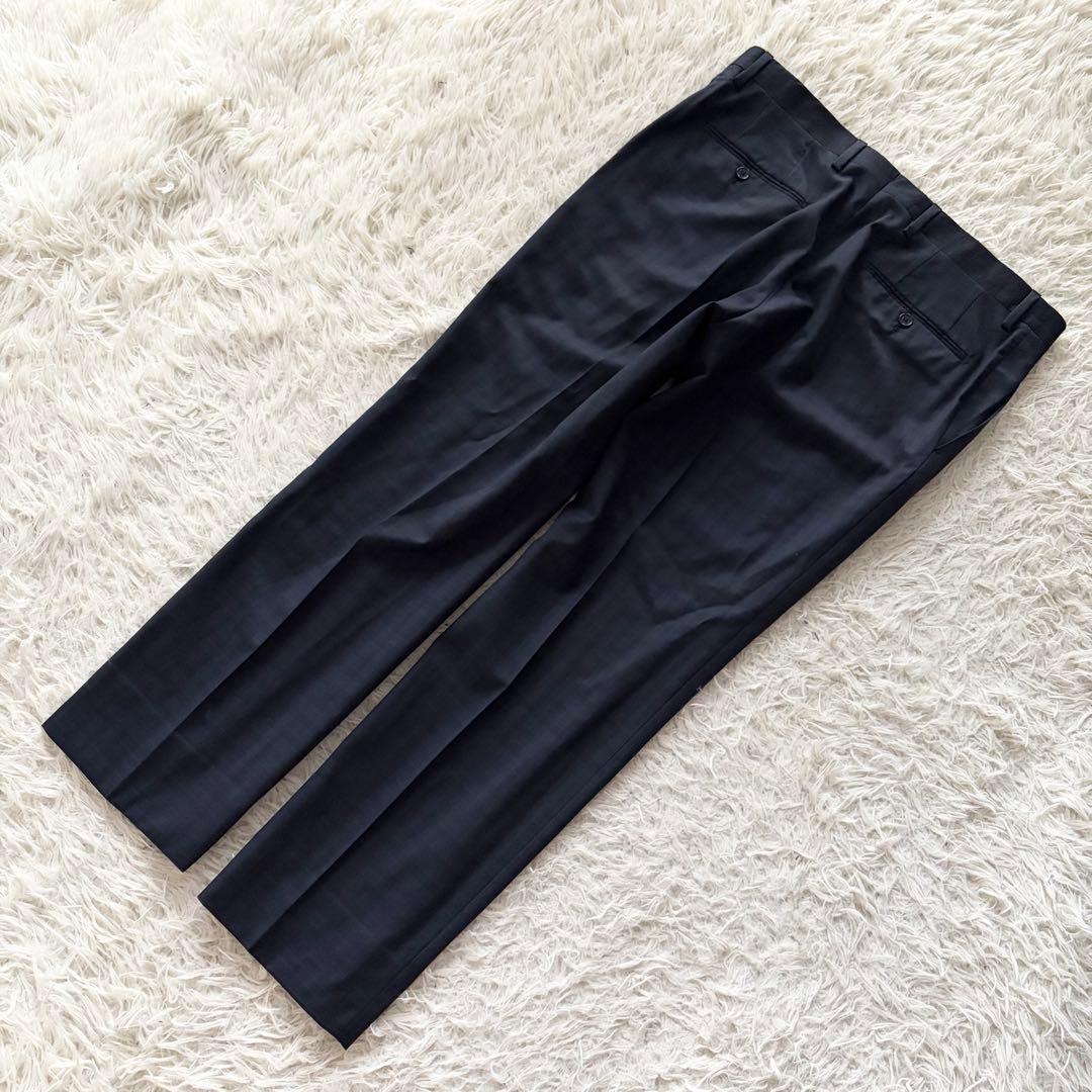 <極美品>LARDINI 新ロゴ ネイビー ウール 3ピース サイズ52