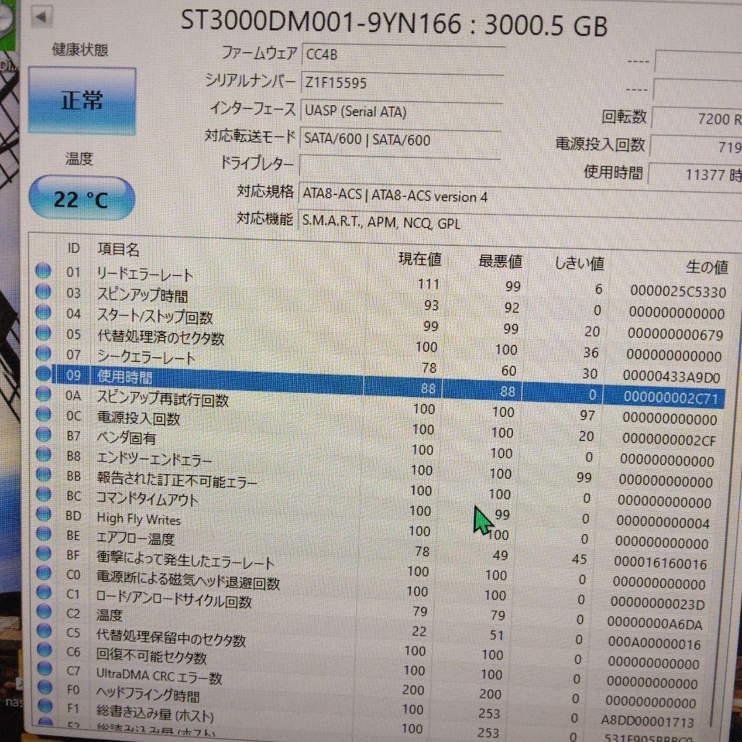 (6TB) ST3000DM001 3000.5 GB 内蔵型HDD　2枚セット