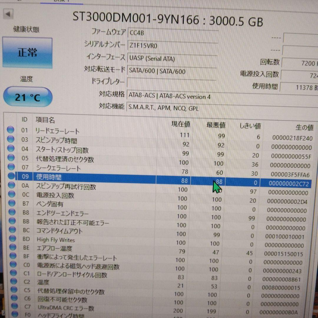 (6TB) ST3000DM001 3000.5 GB 内蔵型HDD　2枚セット