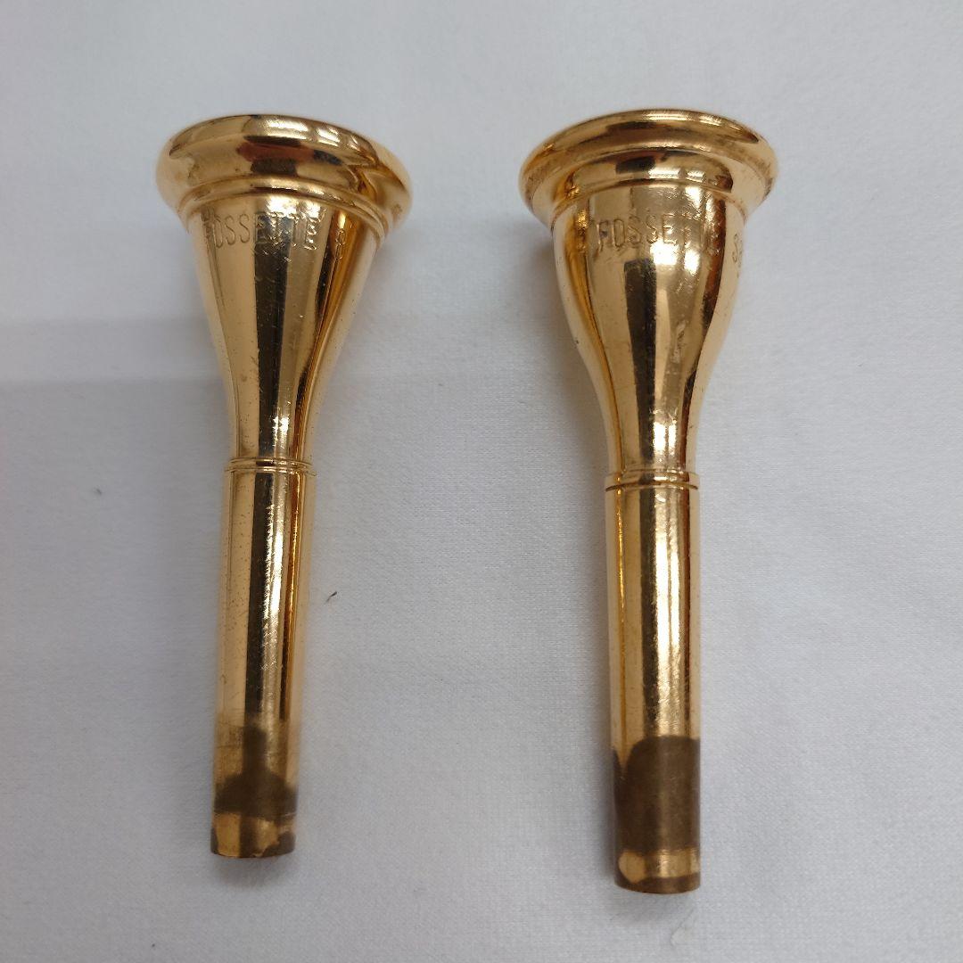 Fosset フレンチホルンマウスピース 金メッキ2個セット