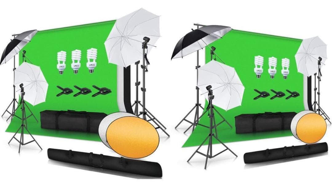 ❤プロ用スタジオ撮影照明キット❣初心者でも使いやすい本格的で豪華フルセット♪❤
