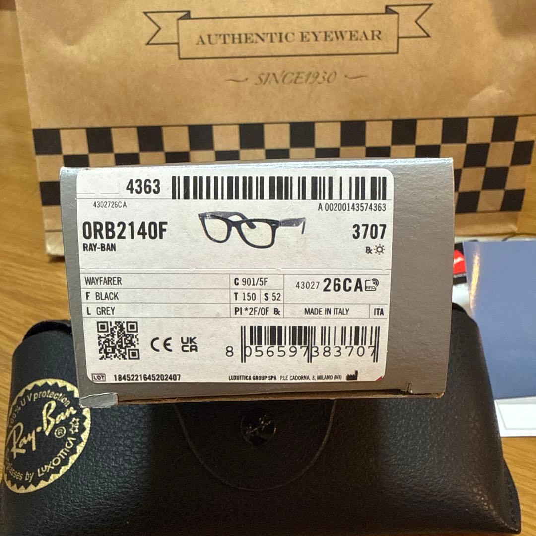 Ray Ban レイバン ウェイファーラー ORB2140F 3707調光レンズ