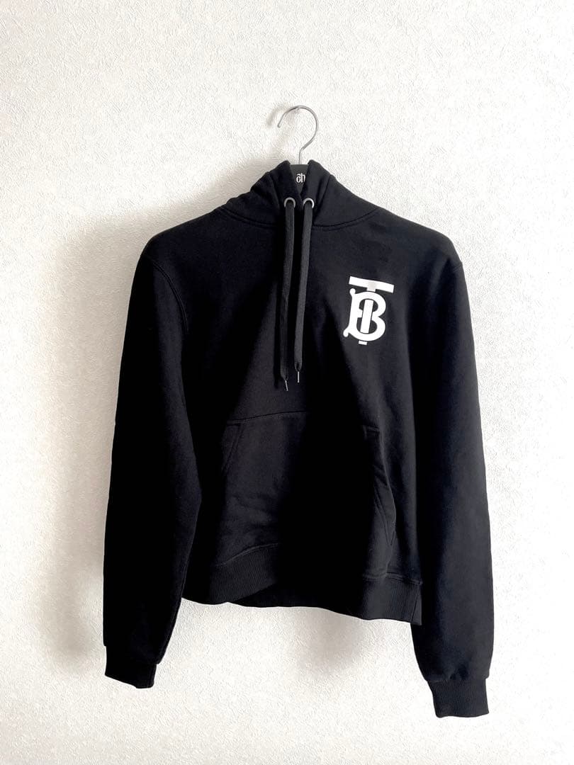バーバリー TBロゴ ブラックパーカー XS