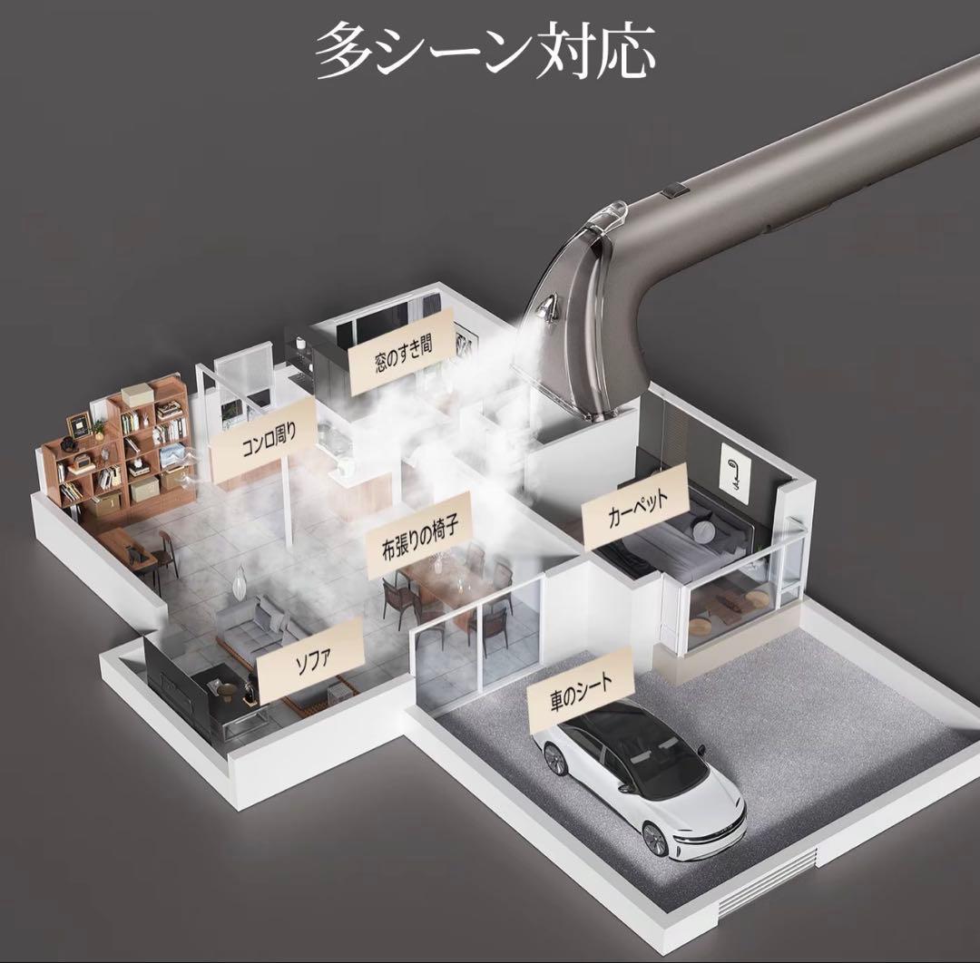 カーペットクリーナー 100℃スチーム 爆吸18,000Pa 60℃温水