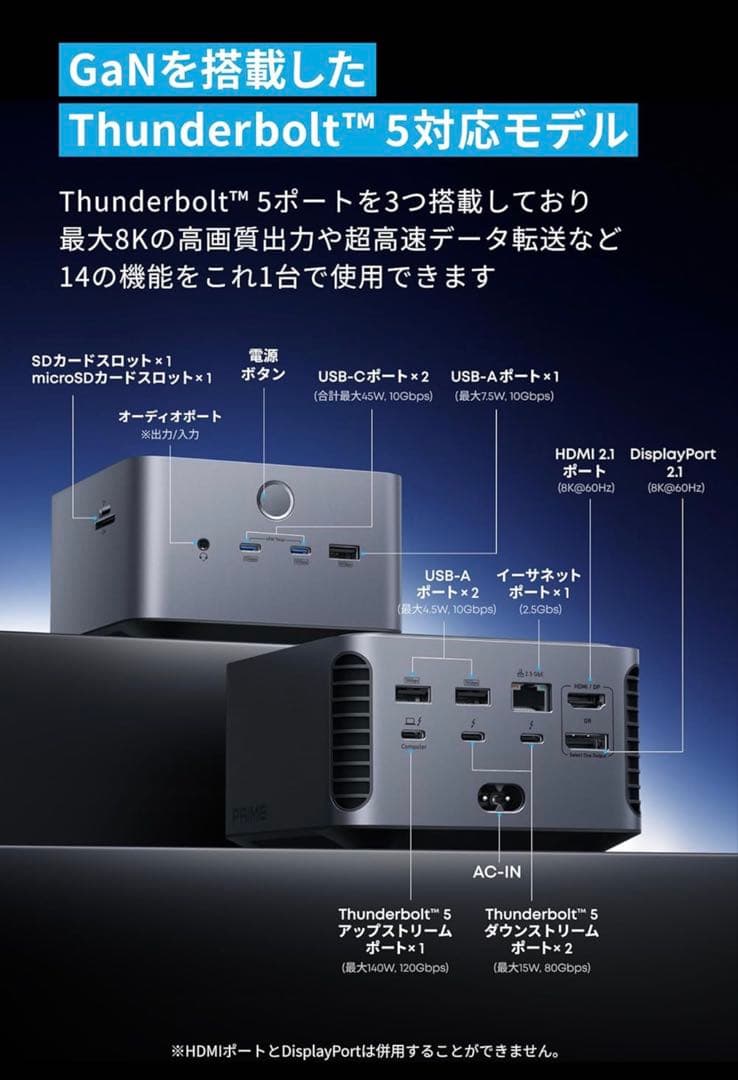 Anker Prime ドッキングステーション 14-in-1 8K