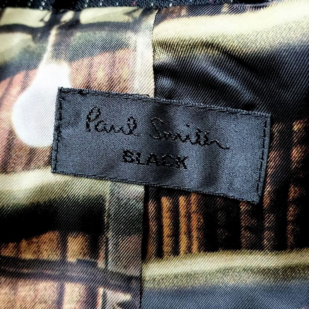 極美品✨総柄 マルチストライプ スカートスーツ ブラック 38〜40 M