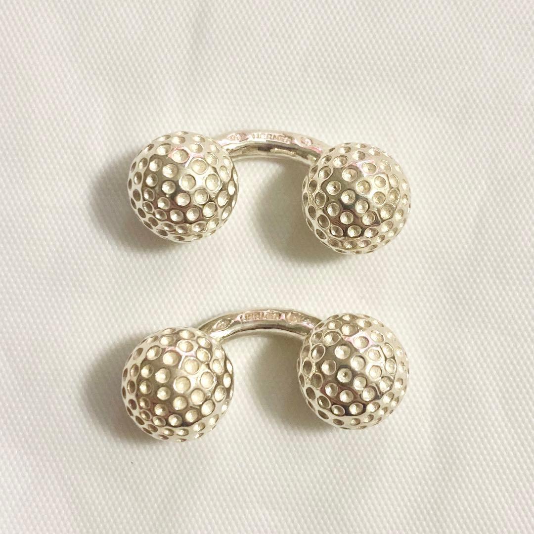 HERMES silver925 ボールカフス　vintage