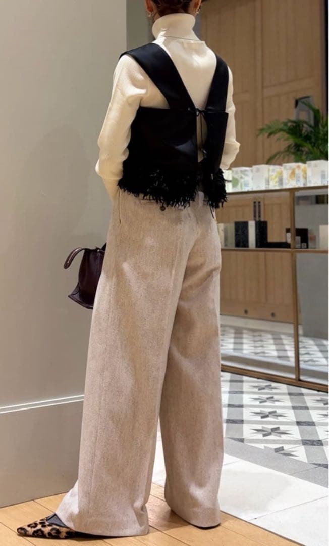 tomorrowland Ballsey フェザーコンビ ショートビスチェ