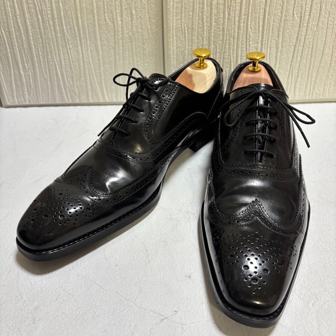 【美品】REGAL 28HRウィングチップ 黒レザー ドレスシューズ26.5cm