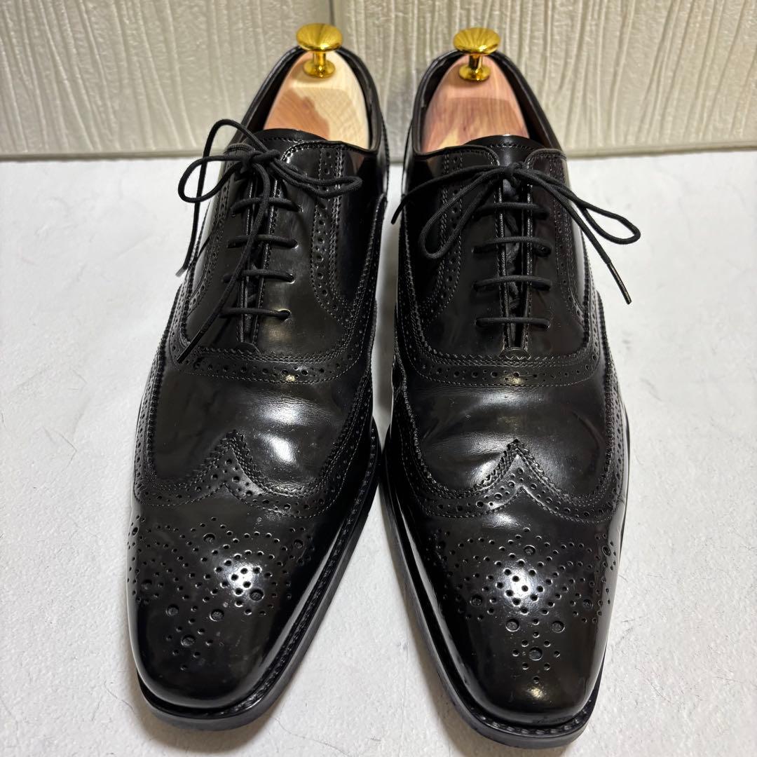 【美品】REGAL 28HRウィングチップ 黒レザー ドレスシューズ26.5cm