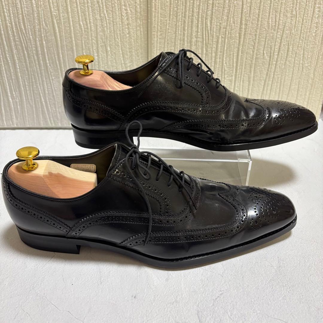 【美品】REGAL 28HRウィングチップ 黒レザー ドレスシューズ26.5cm