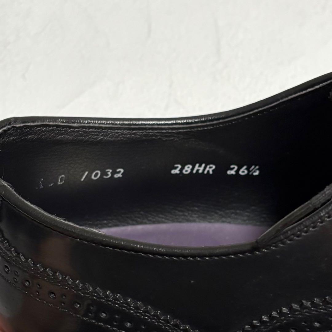 【美品】REGAL 28HRウィングチップ 黒レザー ドレスシューズ26.5cm