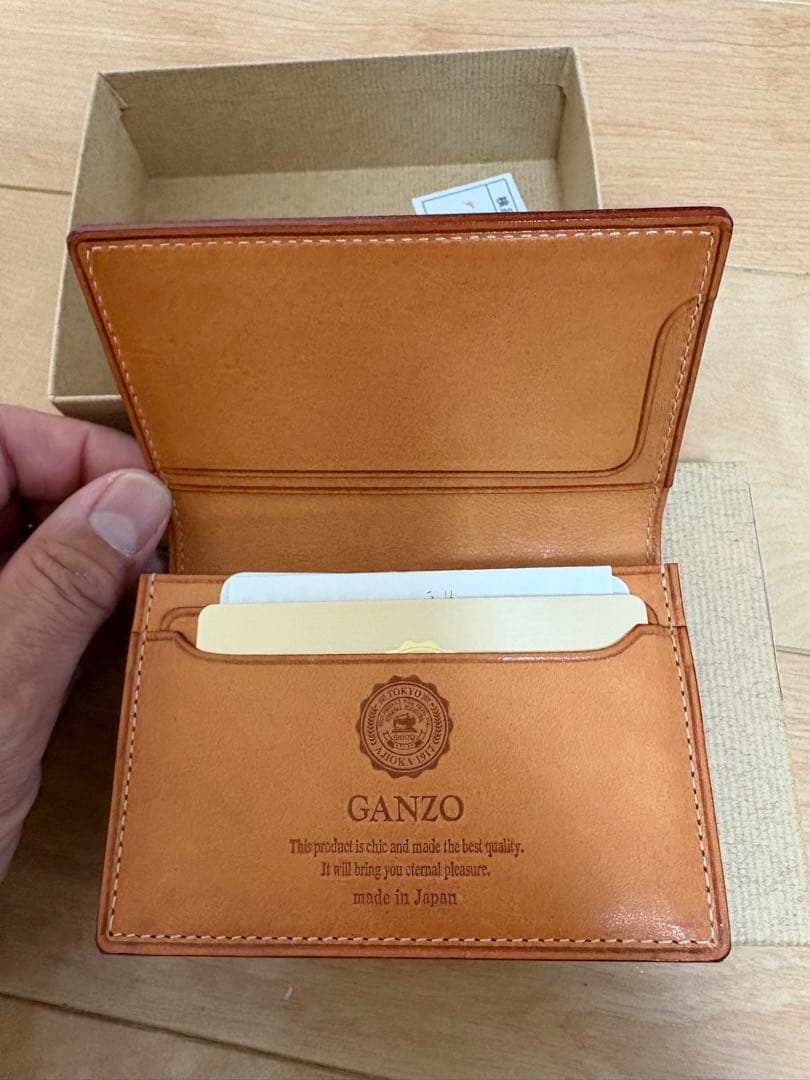 GANZO 名刺入れ ブラック シンブライドル