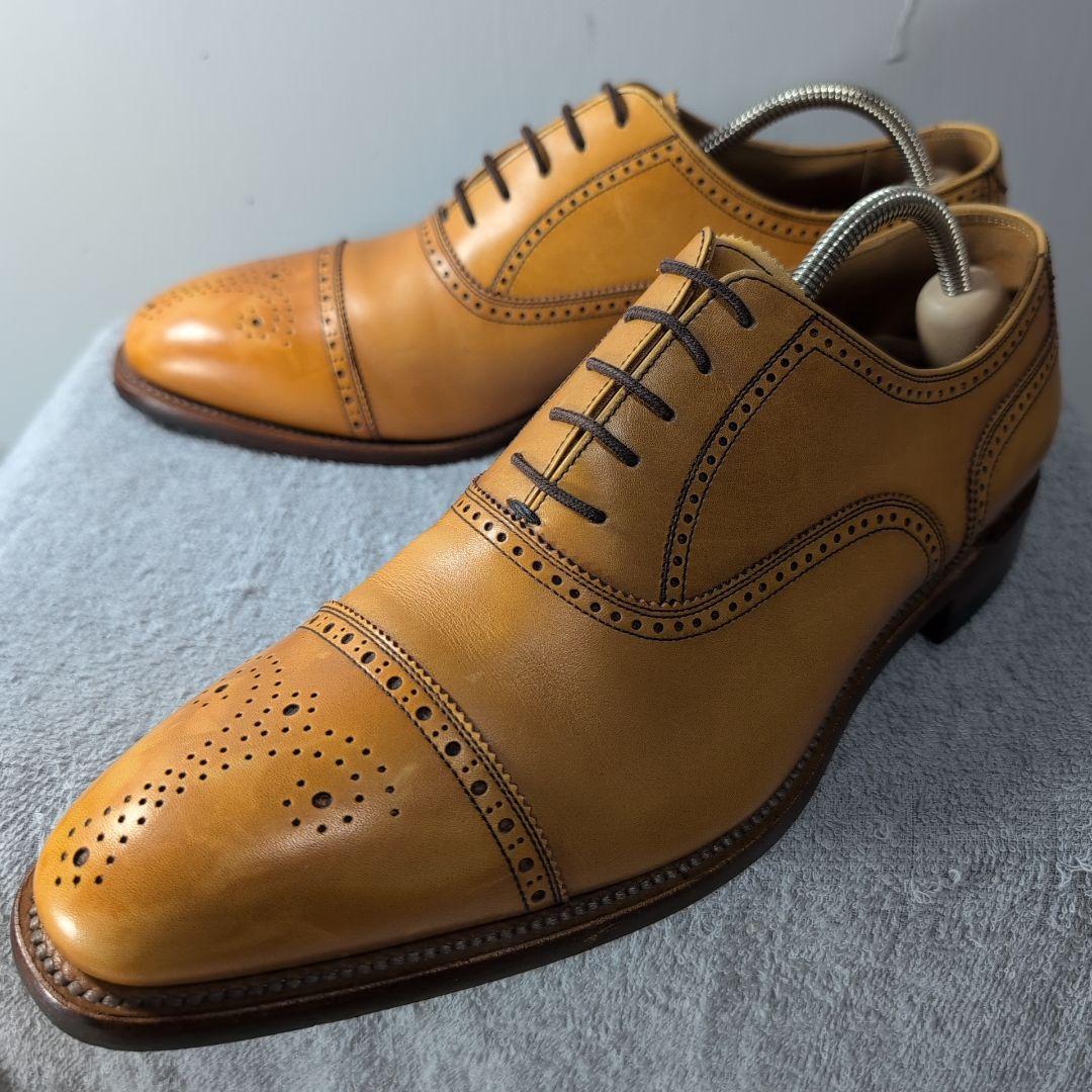 SCOTCHGRAIN ウィング ストレート メダリオン レザー ブラウン