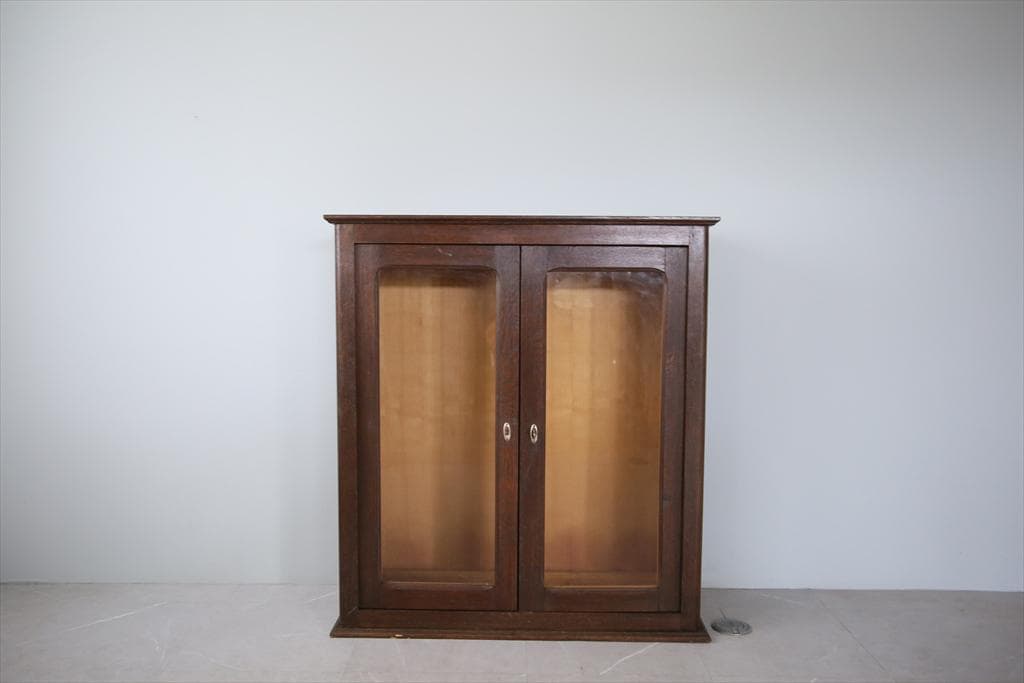 フランスアンティークブックケースキャビネット/本棚/食器棚/飾り棚(90-175