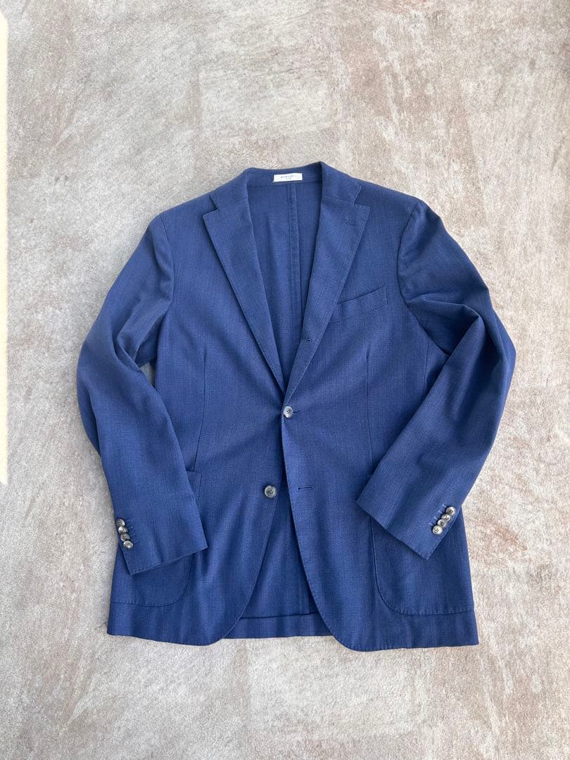 【美品】BOGLIOLI／ボリオリ ネイビー 50 テーラードジャケット