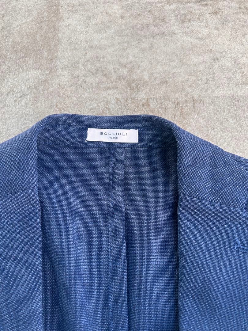 【美品】BOGLIOLI／ボリオリ ネイビー 50 テーラードジャケット