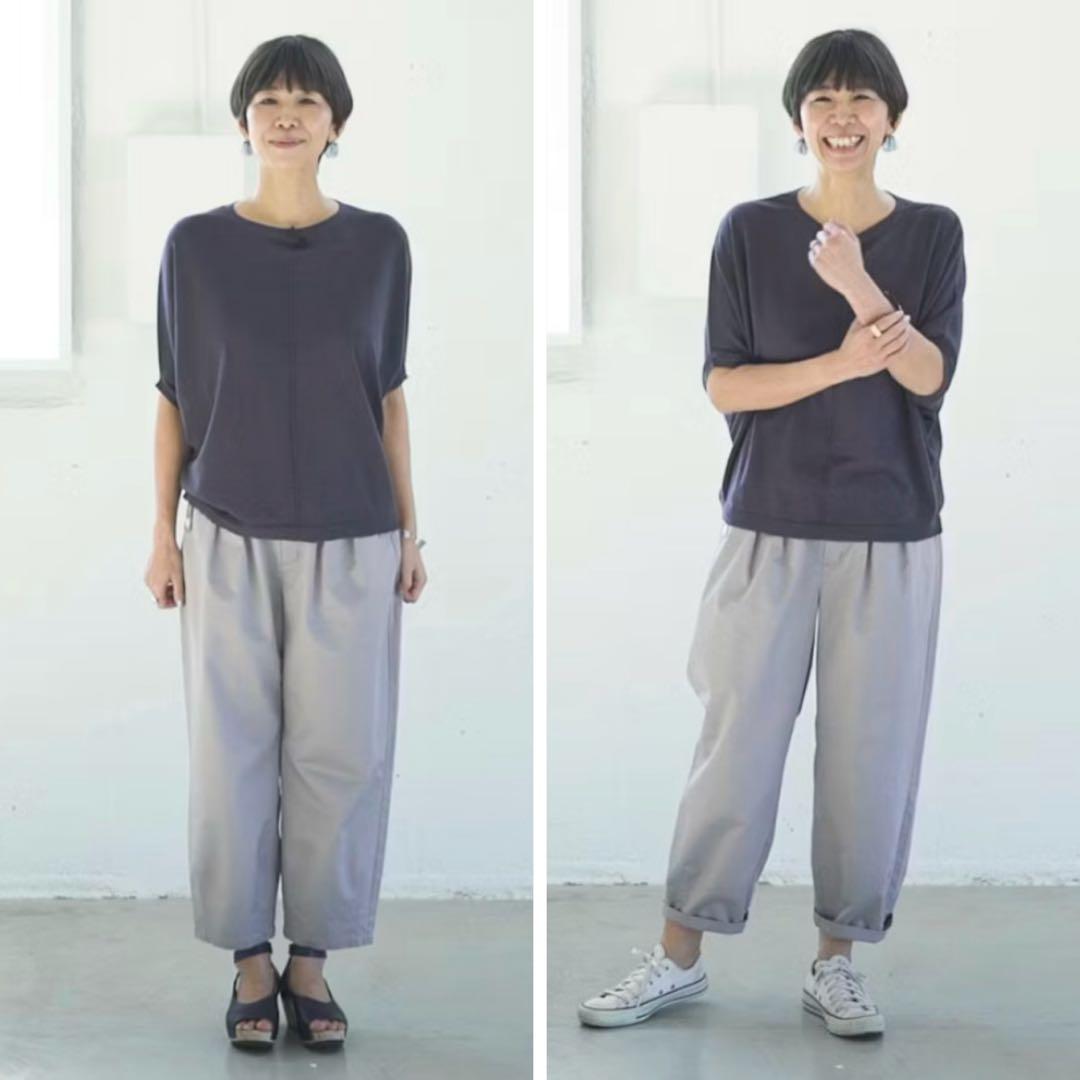 【新品タグ付き】北欧暮らしの道具店 タックパンツ バルーンパンツ グレージュ