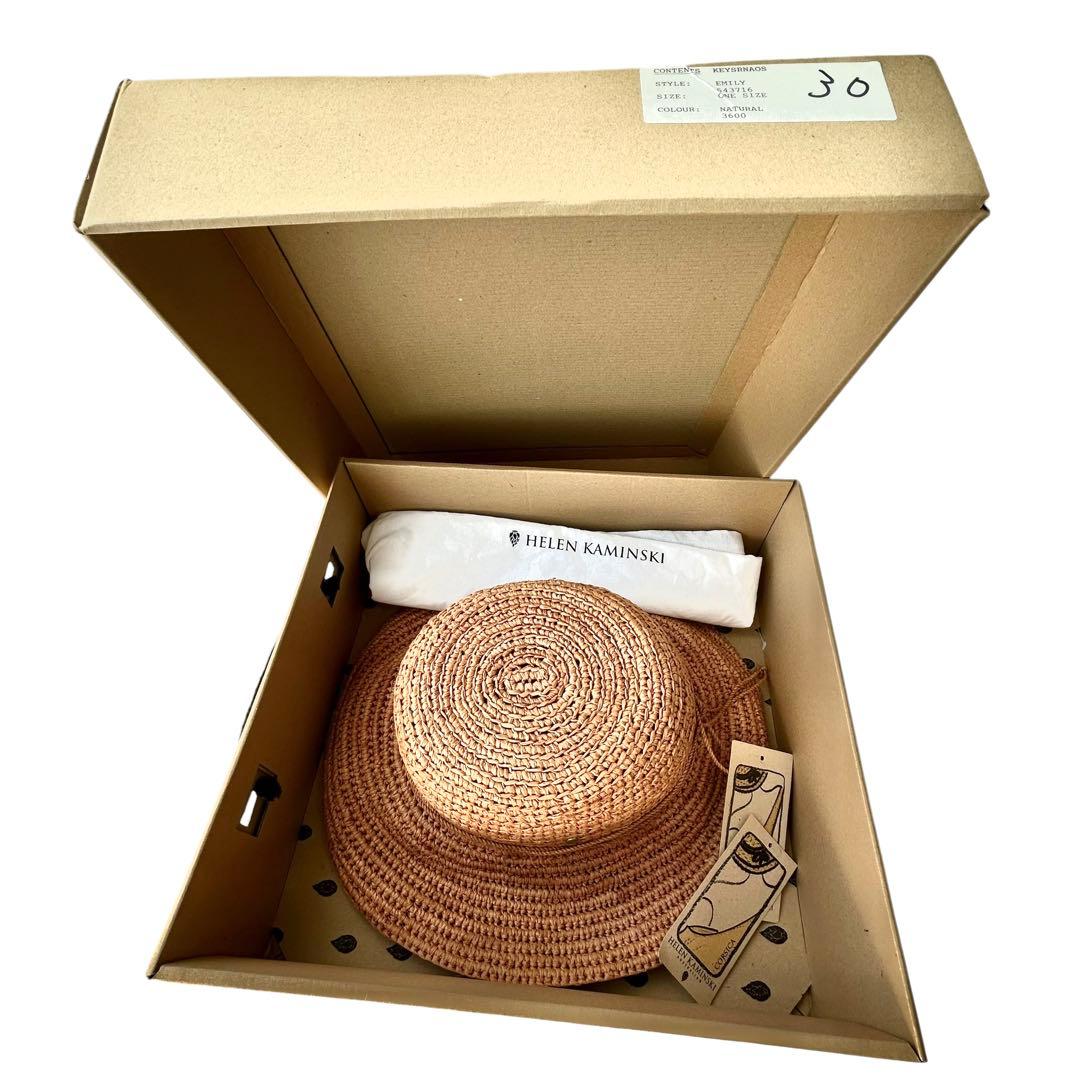 ヘレンカミンスキー　麦わら帽子　ストローハット　箱入り