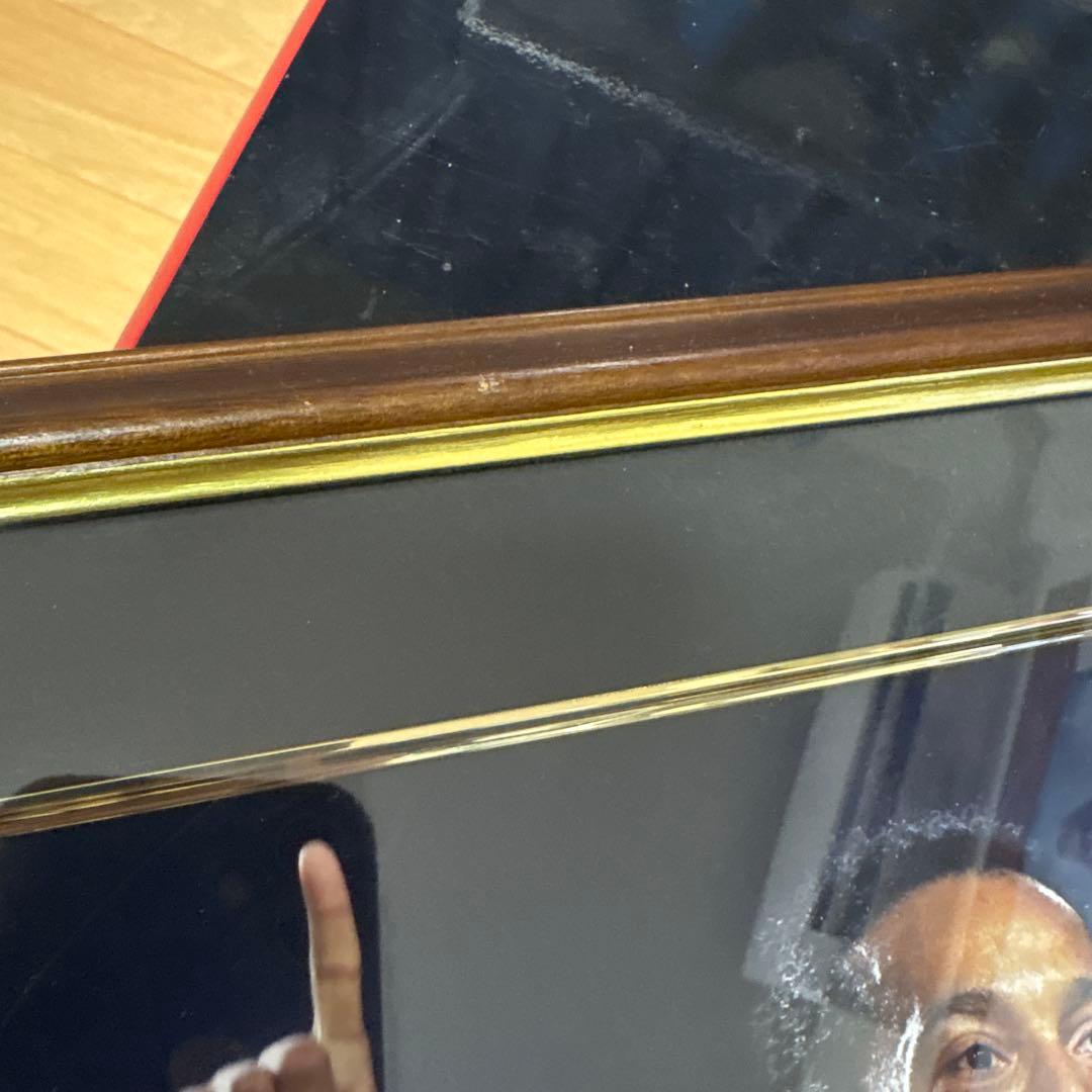 THE DUGOUT ロナウジーニョ　直筆サインフォト　額縁付き