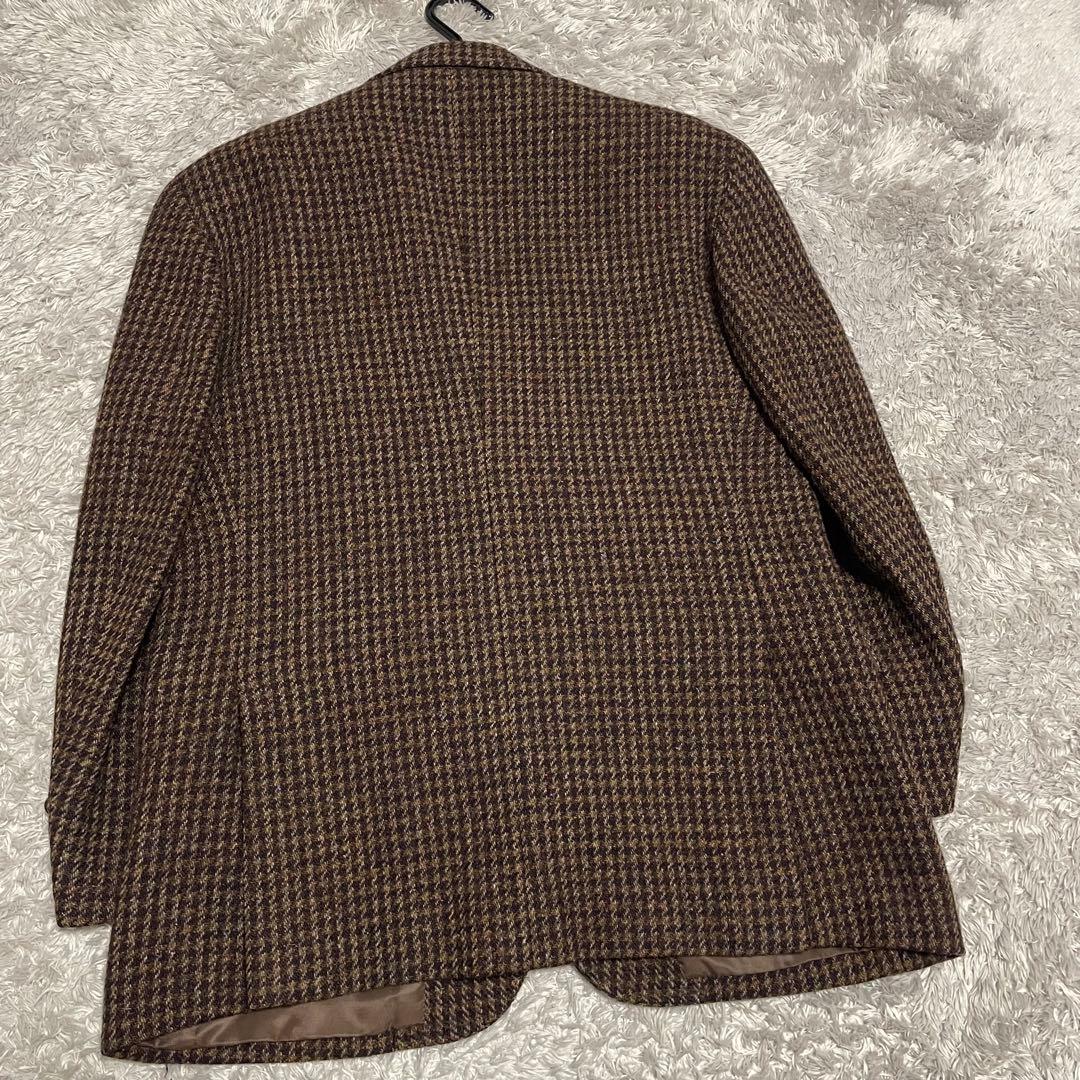 極美品　セミオーダーHarrisTweedテーラードジャケット　くるみボタン