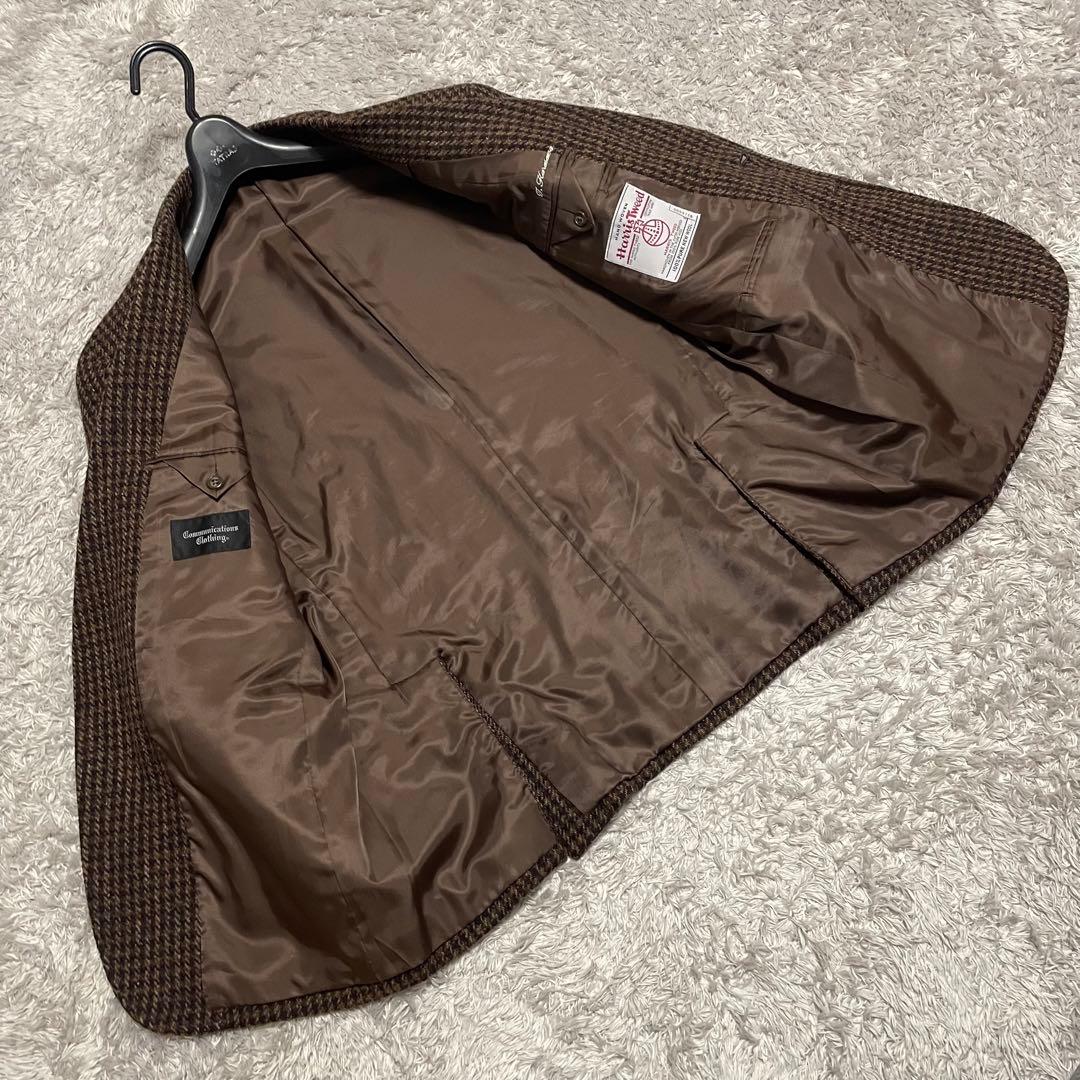 極美品　セミオーダーHarrisTweedテーラードジャケット　くるみボタン