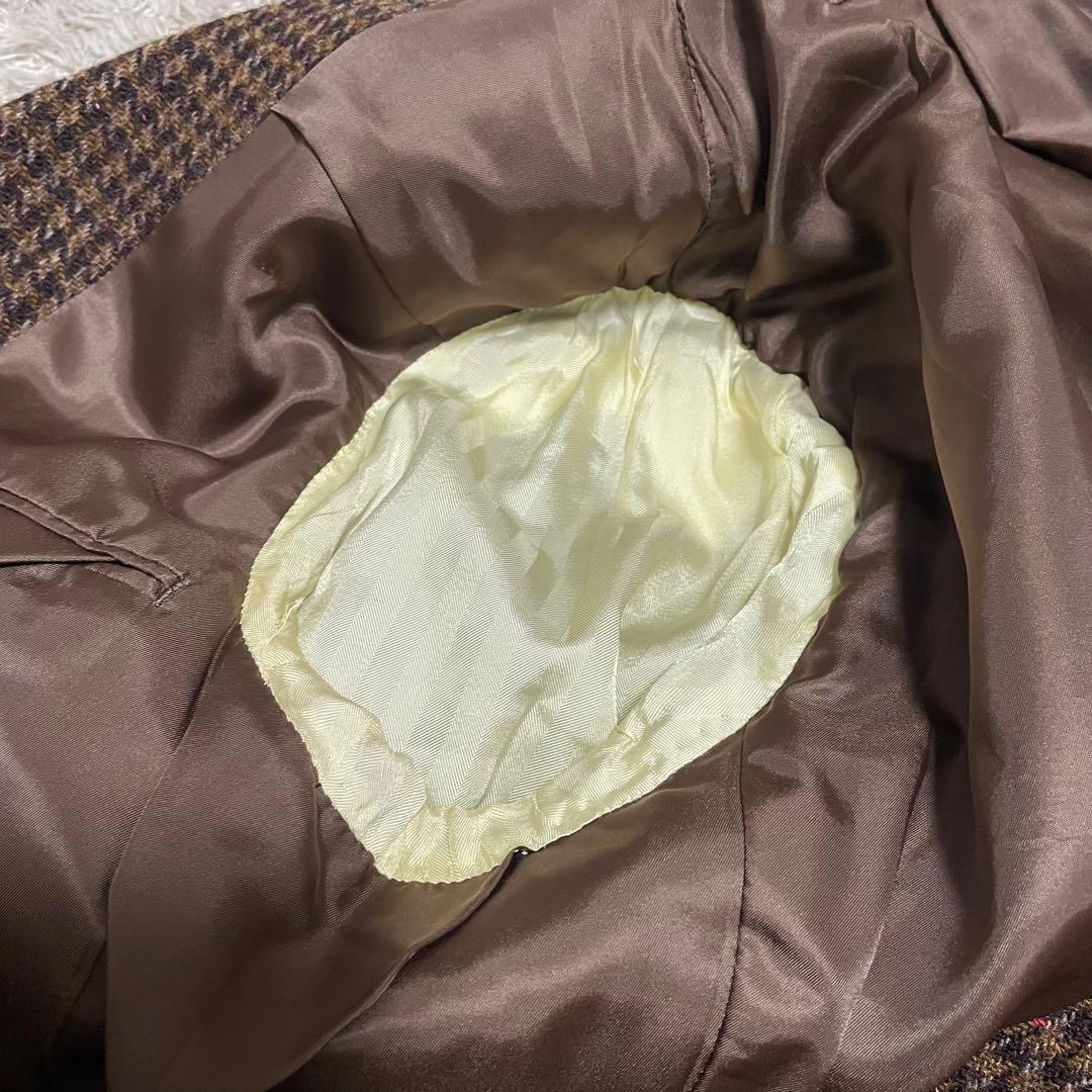 極美品　セミオーダーHarrisTweedテーラードジャケット　くるみボタン