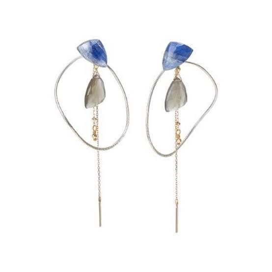 agete*アガット ピアスチャーム　ラブラドライト　K10