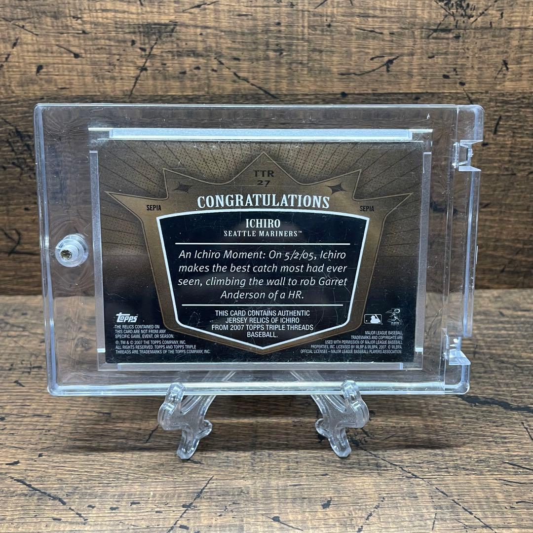 イチロー 激レア 2007 アメリカンリーグロゴパッチ カード topps