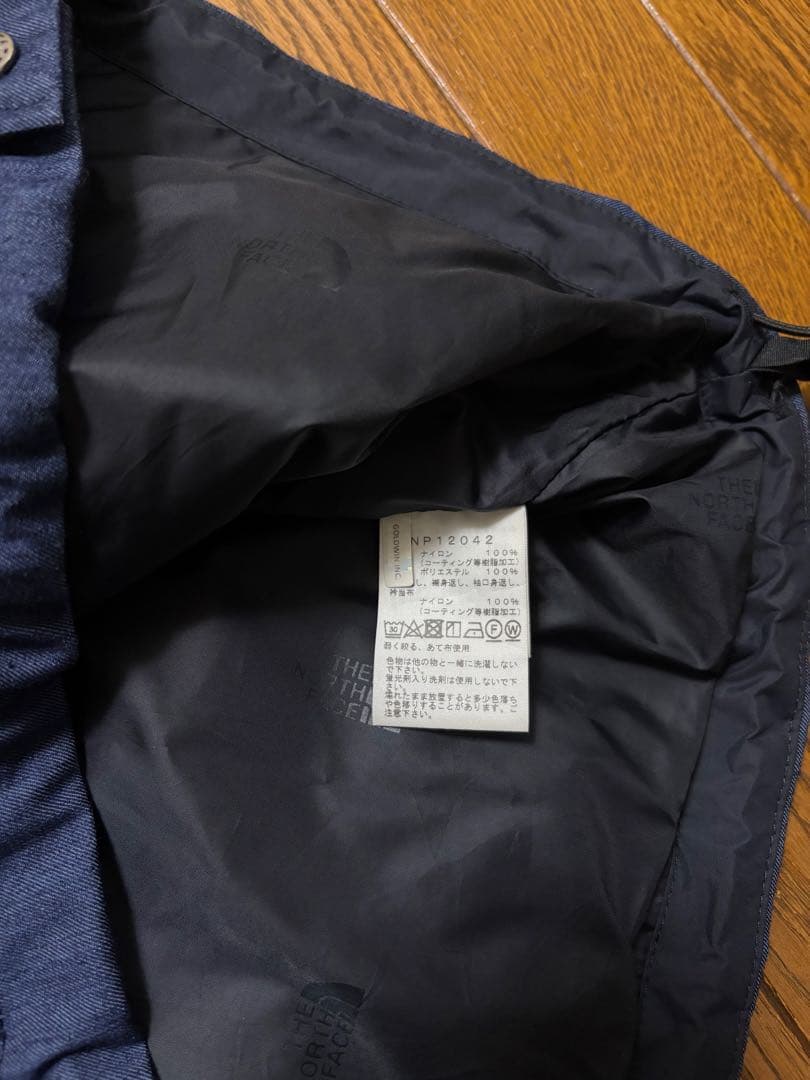 ノースフェイス GTXデニムコーチジャケット IDナイロンインディゴデニム　L