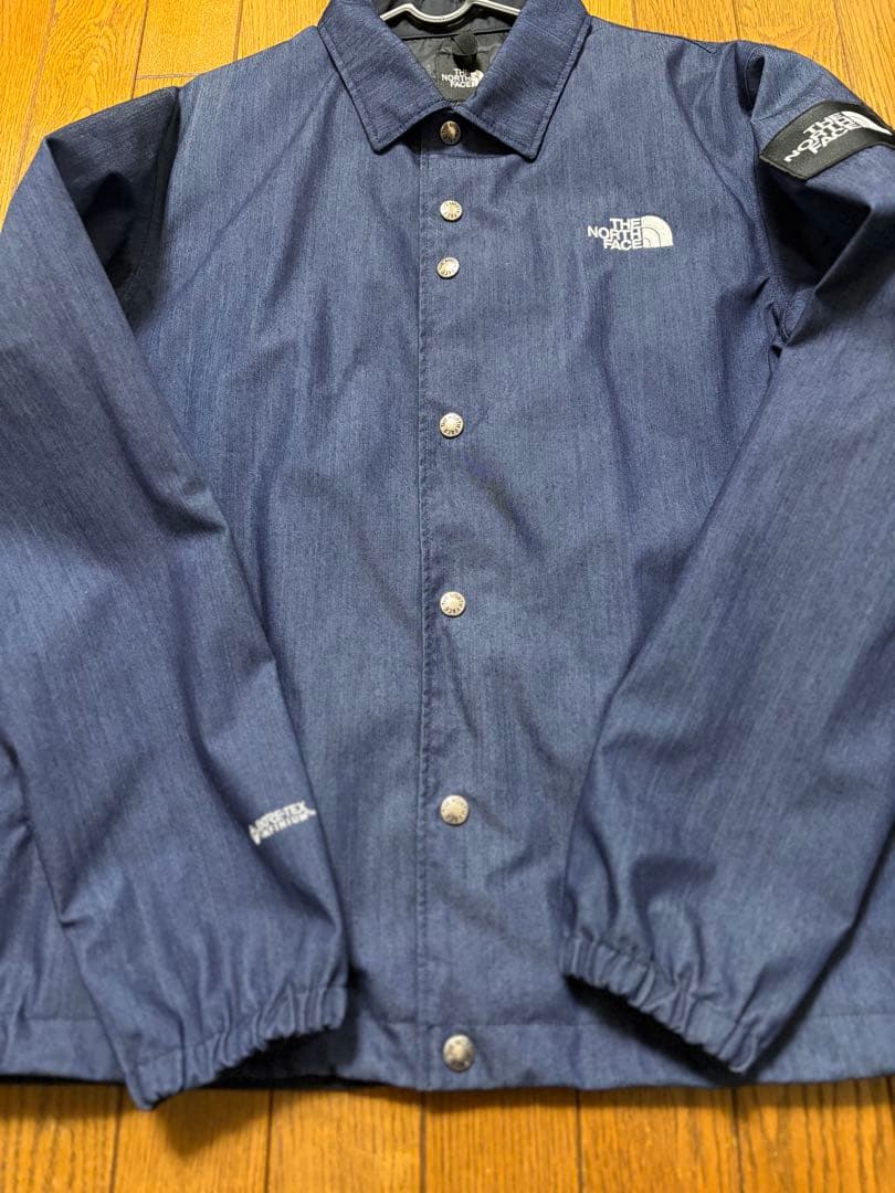 ノースフェイス GTXデニムコーチジャケット IDナイロンインディゴデニム　L