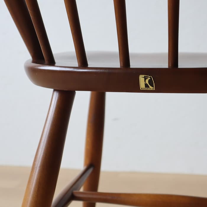 アンティーク 飛騨産業 キツツキ ウィンザーチェア ブナ材 無垢材②