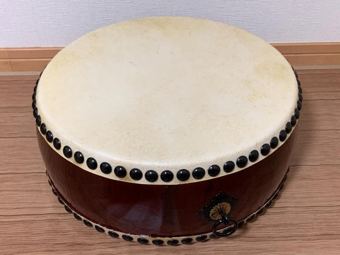 合計35,750円 諏訪工芸 松材 平太鼓 1.2尺 台座バチ専用ケース付き