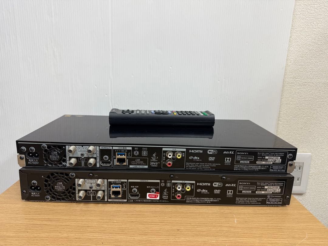 【ジャンク】SONY ブルーレイレコーダー 2台セット