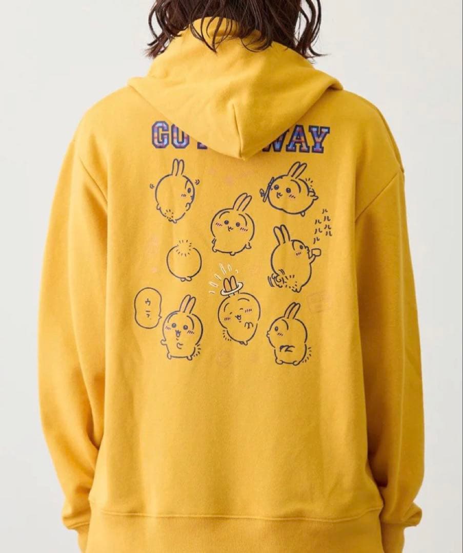 ちいかわ ZIPパーカー GO MY WAY イエロー　Lサイズ