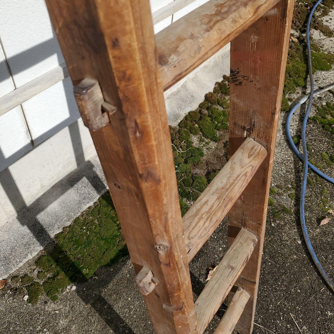 アンティーク 木製はしご