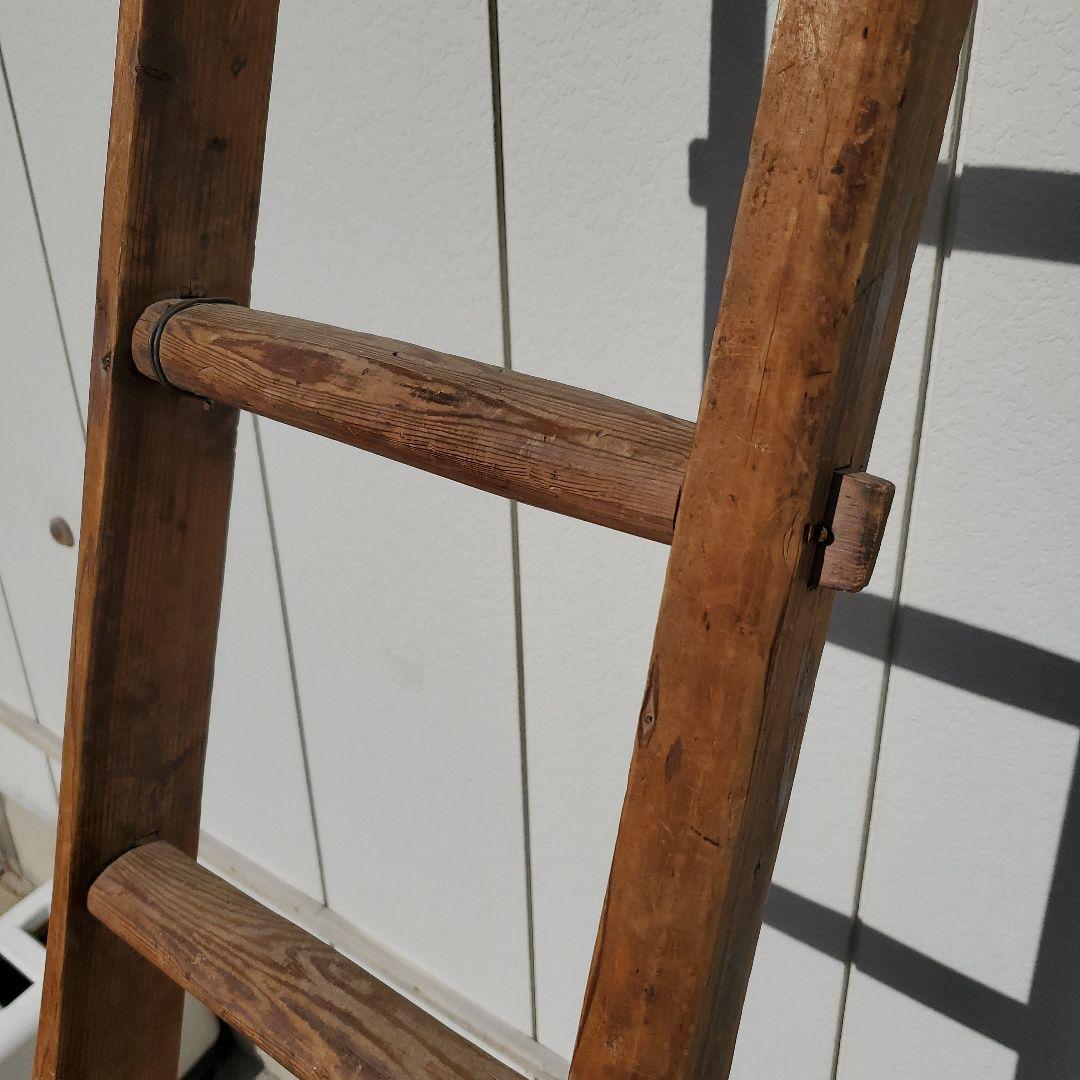 アンティーク 木製はしご