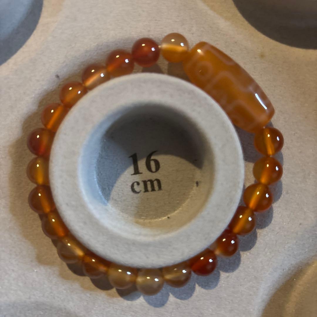 めちゃくちゃ綺麗！おすすめ！希少！高品質！老玉髄オレンジ九眼天珠！
