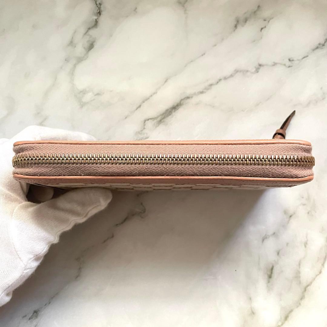 GUCCI グッチ 長財布 ラウンドファスナー キャンバス　0111-⑨