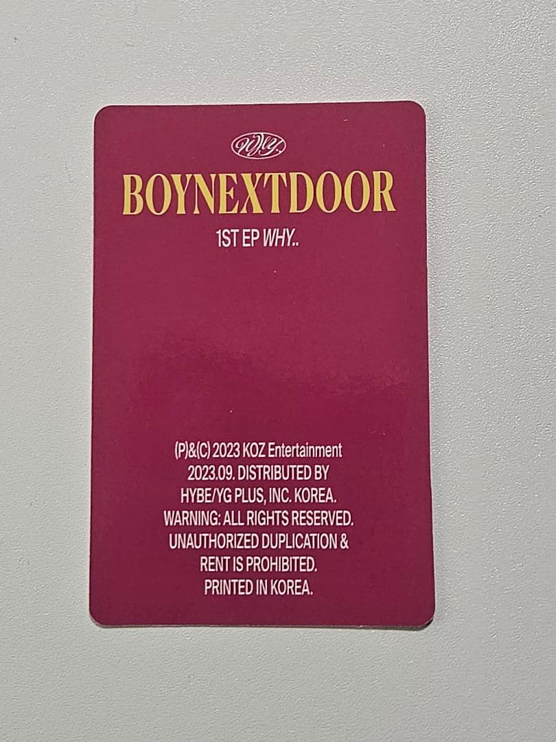 BOYNEXTDOOR WHY HOW　Target　2枚　ジェヒョン　ボネクド
