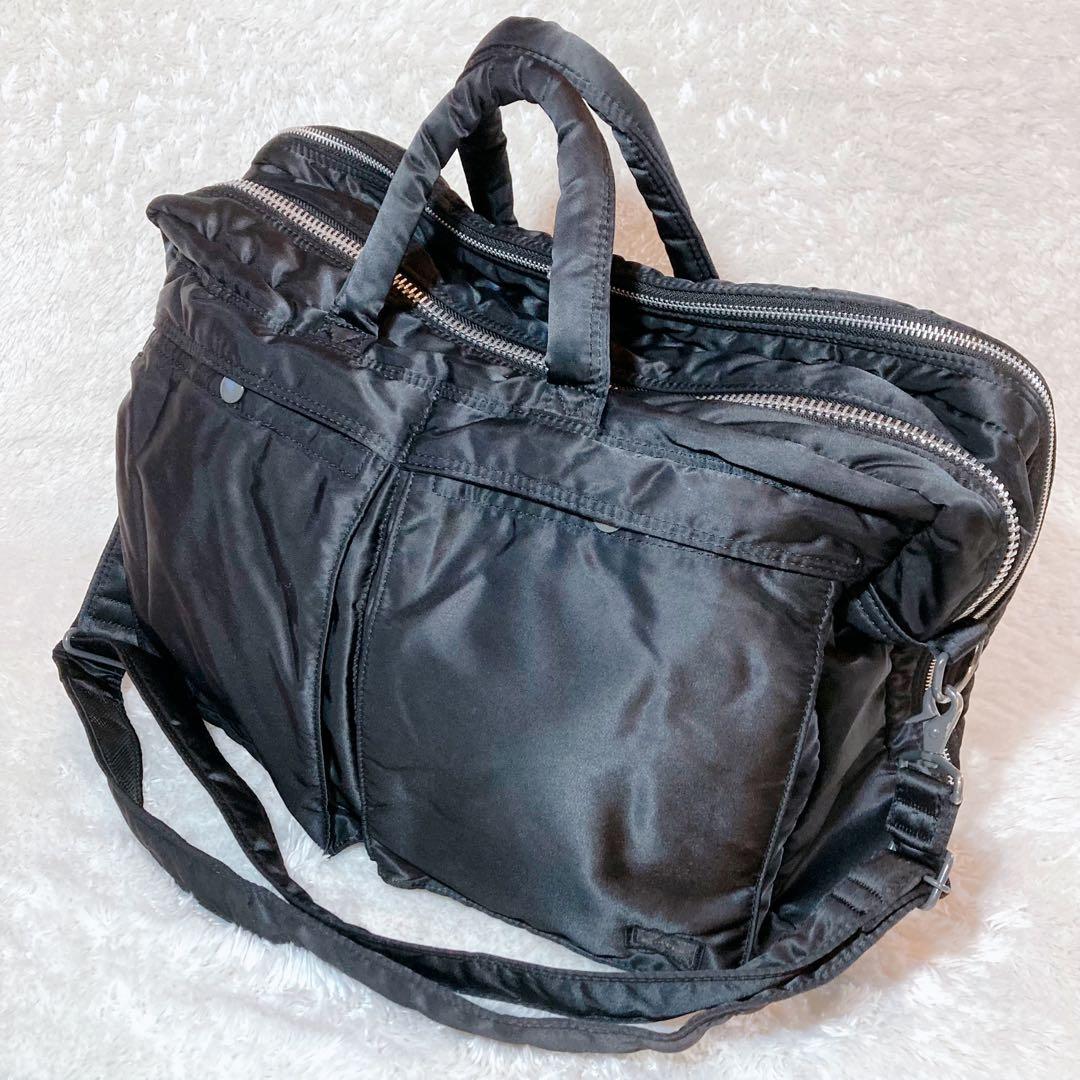 美品 PORTER TANKER 二層式 2way ショルダバッグ 大容量
