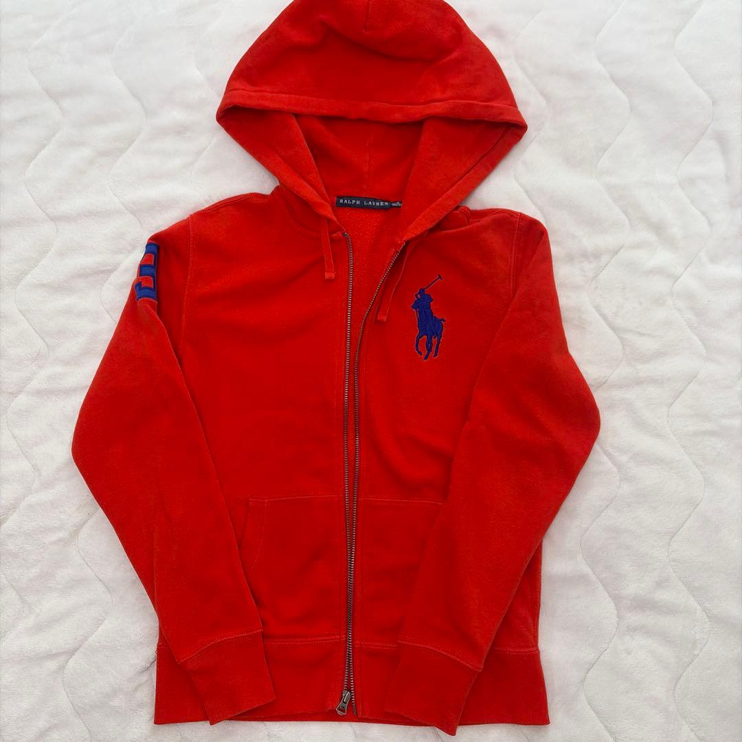 【美品】Ralph Lauren ビッグポニー フード付きパーカー M