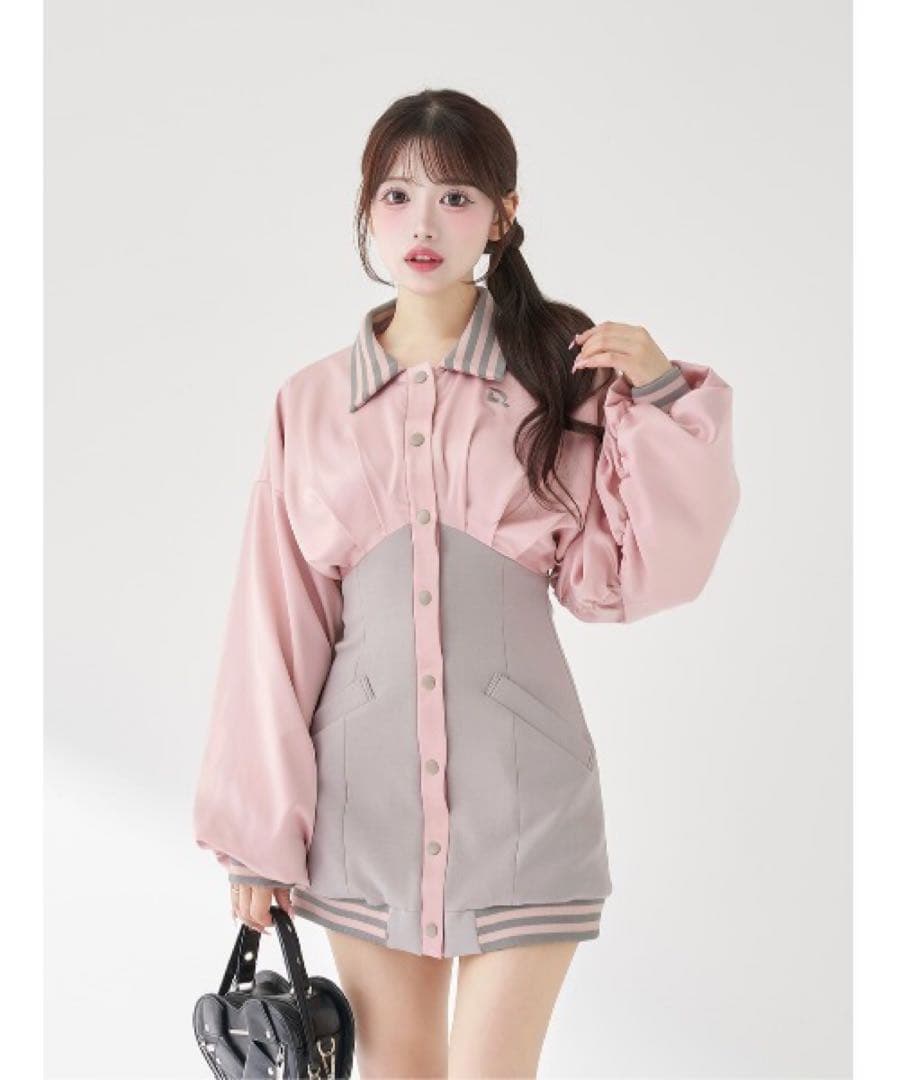 1/5限定値下げ　Darich ドルマンスリムスカジャンミニワンピース