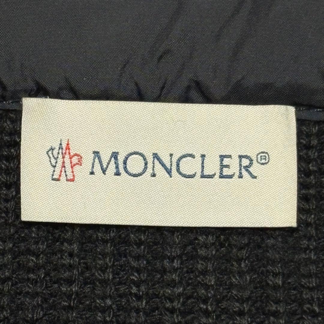 美品/L相当◎ MONCLER ハイブリッド ニット ダウンジャケット ブラック