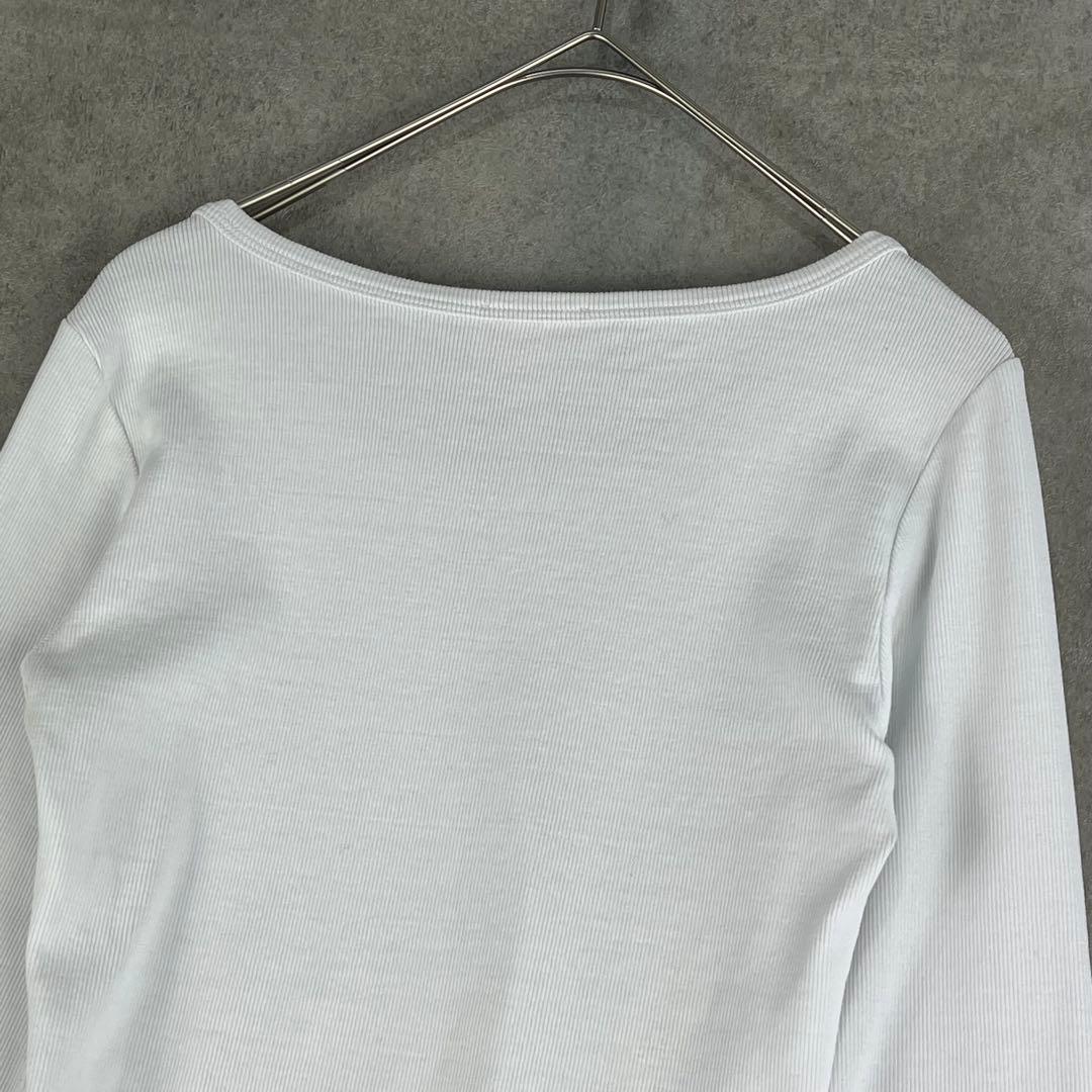 大人気 DIESEL ディーゼル（S）ホワイト 長袖 クロップドTシャツ