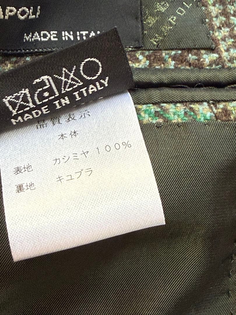 KITON キートン 100% カシミヤ テーラードジャケット チェック柄 48